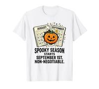 La Saison effrayante Commence Le 1er Septembre pour Les Amateurs d'halloween T-Shirt