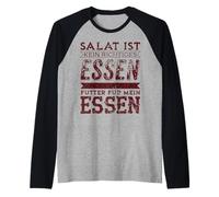 La Salade n'est Pas Un Vrai Aliment - Viande - Design Viking Manche Raglan