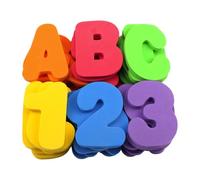 La salle de bain 36CS joue des lettres et des chiffres en mousse | Flottant coloré Jouets éducatifs et amusants en mousse pour bain et douche pour 1-3 bébés 1 et enfants