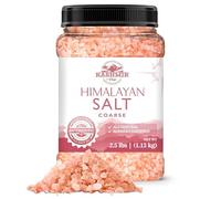 LA SALT CO Kashmir Pot de sel rose de l'Himalaya de 1,1 kg, grossier | 100 % pur, qualité alimentaire avec 84 oligo-minéraux | Certifié casher, végétalien, sans OGM et sans cruauté envers les animaux