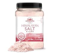 LA SALT CO Kashmir Pot de sel rose de l'Himalaya de 1,1 kg, X-Fine | 100 % pur, qualité alimentaire avec 84 oligo-minéraux | Certifié casher, végétalien, sans OGM et sans cruauté envers les animaux