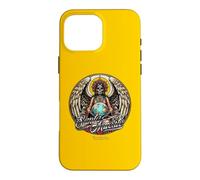 La Santa Muerte au Style Tatouage avec Globe Coque pour iPhone 16 Pro Max