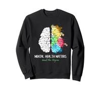 La santé mentale Compte : Mettre Fin à la stigmatisation | Art cérébral coloré Sweatshirt