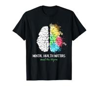 La santé mentale Compte : Mettre Fin à la stigmatisation | Art cérébral coloré T-Shirt