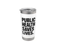La santé publique sauve des vies message fort Gobelet isotherme en acier inoxydable double paroi