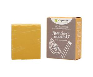 La Saponaria Jabón En Pastilla Naranja y Canela 100g