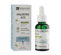 La Saponaria Sérum biologique pour le visage à l'acide hyaluronique pur hydratant, repulpant, anti-âge, végétalien et naturel, 30 ml