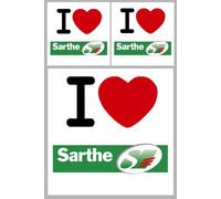 la Sarthe (1fois 10cm 2fois 5cm) - Sticker