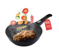 LA SAUTEUSE ANTIADHÉSIVE RESTO KITCHENWARE-LA GRANDE POÊLE PROFONDE DE 26 CM-LA POÊLE À INDUCTION EN ALUMINIUM FORGÉ SANS PFOA-LA POÊLE À FRIRE AVEC LE FOND RENFORCÉ ET LA MANCHE AMOVIBLE