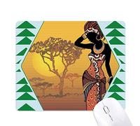 la savane africaine des femmes noires de robes tapis de souris green pine tree tapis en caoutchouc