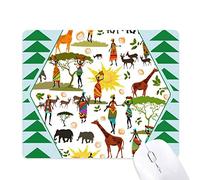 la savane africaine des femmes noires, les animaux sauvages tapis de souris green pine tree tapis en caoutchouc