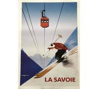 AFFICHE La Savoie / 1936 téléphérique - G. GORDE - 50x70cm POSTER
