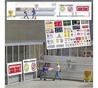 La Scène Mini Dispute Avec Des Signes Anglais OO/HO Échelle Busch 7910