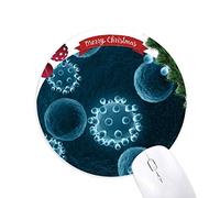 la science cellule bleue modèle créature tapis de souris en caoutchouc de sapin de noël