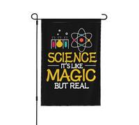 La Science, C'Est Comme De La Magie, Mais En Vrai. Bannière Durable Drapeau De Jardin Double Face Drapeau De Cour Pour Toutes Les Saisons Clubs Dortoirs 30X45cm