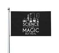 La Science, C'Est Comme De La Magie, Mais En Vrai. Drapeaux Couleurs Vives Drapeau Solide Bannière Pour Jardin Vacances Intérieur 90X150Cm