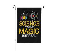 La Science, C'Est Comme De La Magie, Mais En Vrai. Drapeaux De Jardin Double Face Drapeau De Cour Suspendre Drapeaux Pour Dortoirs Clubs Chambres 30X45cm