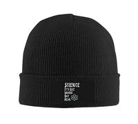 La Science, C'est comme De La Magie, mais en Vrai. Homme Femme Bonnet À Revers Doux Bonnet d'hiver Chaud Bonnets Tricoté pour Cyclisme Course Quotidien