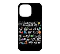 La Science est Tout Autour de Nous ABC Tableau périodique Chimie Coque pour iPhone 14 Pro Max