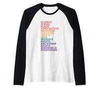 La science est vraie BLM L'amour, c'est l'amour, la gentillesse, c'est tout Manche Raglan