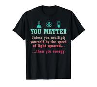 La Science, Vous comptez si Vous ne multipliez Pas, Alors Professeur d'énergie T-Shirt Graphique avec Valeur, Homme, Noir, L