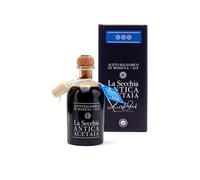La Secchia - Vinaigre Balsamique de Modène IGP "Trois Étoiles", Vieilli dans 12 Fûts de Cerise-Mûre, Densité Moyenne, Bouteille de 250 ml avec Bouchon Doseur en Liège