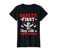 La sécurité d'abord Dormir avec Un Pompier Pompier T-Shirt Graphique avec Valeur
