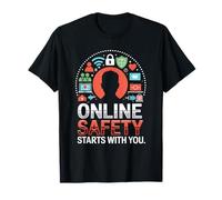 La sécurité en Ligne Commence avec Votre Sensibilisation à la cybersécurité T-Shirt