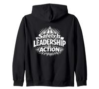 La sécurité est Un Leadership en Action | Idée Cadeau pour la sécurité au Travail Sweat à Capuche