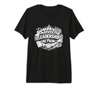 La sécurité est Un Leadership en Action | Idée Cadeau pour la sécurité au Travail T-Shirt Haut de Gamme