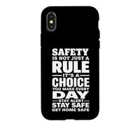 La sécurité n'est Pas Seulement Une règle, C'est Un Choix Que Vous Faites Chaque Jour Coque pour iPhone X/XS
