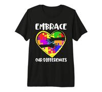 La Semaine de Sensibilisation à l'Autisme accepte nos différences T-Shirt Haut de Gamme