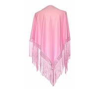 La Senorita Foulard Ceinture Chale De Danse Flamenco Broderie Frange couleur différentes (rose clair)