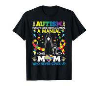 La Sensibilisation à l'Autisme 2026 ne Vient Pas avec Une Maman autiste Manuelle T-Shirt