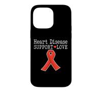 La Sensibilisation aux Maladies cardiaques soutient Le Dicton d'amour Coque pour iPhone 14 Pro Max