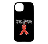 La Sensibilisation aux Maladies cardiaques soutient Le Dicton d'amour Coque pour iPhone 15 Plus
