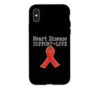 La Sensibilisation aux Maladies cardiaques soutient Le Dicton d'amour Coque pour iPhone X/XS