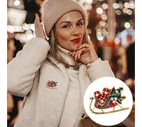 la Sensibilisation Cancer du Sein Noël Noël Uniques Corsage Et Broche bouton de strass (C, One Size)