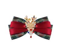 la Sensibilisation Cancer du Sein ornements de fête de vacances rétro, broche à nœud en tissu (style broche) Épingle à Nourrice avec Faux (B, One Size)