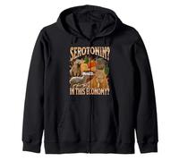 La sérotonine dans Cette économie ? Meme drôle de Capybara Bootleg Y2K Sweat à Capuche