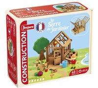 La serre du jardinier 40 pièces - jeu de construction en bois naturel - Tapis et accessoires inclus - 22x18,5x8,5 cm Rouge G