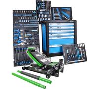 La servante DeTec. 3066 Chariot d'atelier Chariot à outils y compris outils + cric 3t extra plat