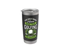 La seule chose que j'aime plus que le golf, c'est d'être grand-père Gobelet isotherme en acier inoxydable double paroi