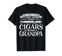 La Seule Chose Que J'aime Plus Que Les cigares, C'est d'être Grand-père T-Shirt Graphique avec Valeur, Homme, Noir, M