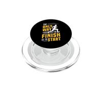 La Seule façon de finir est de Commencer à Courir la Motivation PopSockets PopGrip pour MagSafe
