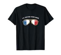 La Seyne-sur-Mer France Vintage Flag Sunglasses T-Shirt