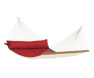 LA SIESTA® Alabama Arabica - Hamac à Barres Kingsize Rembourré, Confort Extra-Large, Fibre Polypropylène Spéciale, Montage Facile PlugTube - Red Pepper, Hamac