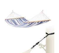 LA SIESTA® Alisio Hamac Double à Barre & Fixation Arbre & Poteau - Hamac Exterieur Interieur Resistant aux intemperies, Toile de Hamac pour 2 Personnes pour Jardin Balcon, Charge 160 kg - Sea Salt