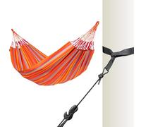 LA SIESTA - Brisa - Hamac classique double + fixation arbre et poteau, fabriqué à la main en Colombie, avec une largeur de 160 cm pour des moments de détente à l'intérieur et à l'extérieur. (Toucan)