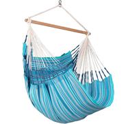 La Siesta fauteuil suspendu HABANA Comfort azure bleu Lounger en cotonHamac chaise hamac